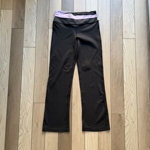 lululemon athletica Black and Lavender Flare Leggings